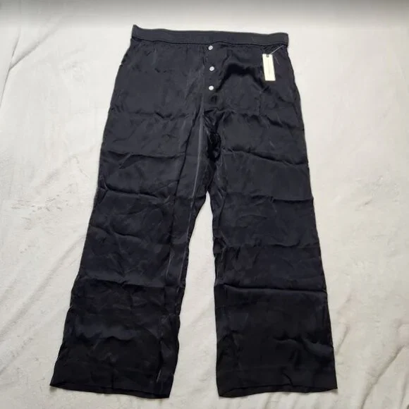 New XL By Anthropologie black silky pajama pants